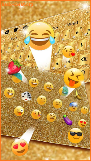 Love Gold Glitter Keyboard screenshot