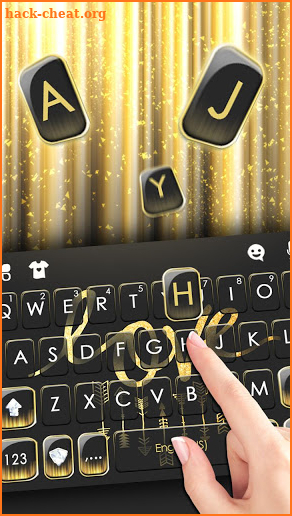 Love Golden Arrow Keyboard Theme screenshot