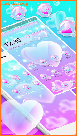 Love Heart Bubble Theme screenshot