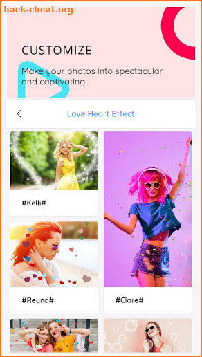 Love Heart Effect Video Maker - GIF, Animation screenshot