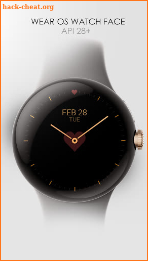 Love Heart minimal watch face screenshot