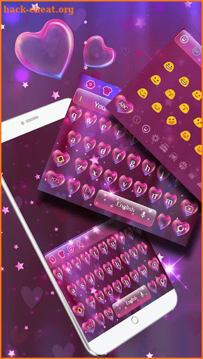 Love Heart Neon Keyboard screenshot