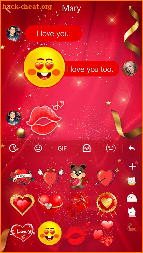 Love Heart Valentine Keyboard Theme screenshot