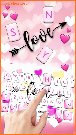Love Hearts Arrow Keyboard Theme screenshot