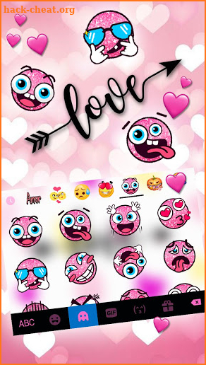 Love Hearts Arrow Keyboard Theme screenshot