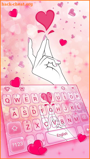 Love Hearts Keyboard Theme screenshot