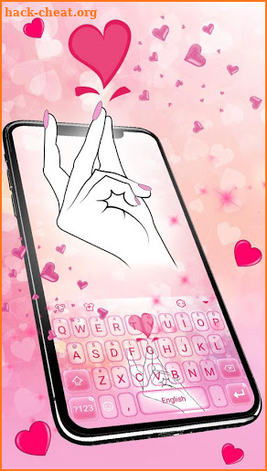 Love Hearts Keyboard Theme screenshot