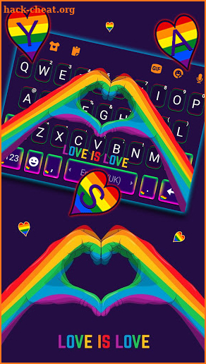 Love Is Love Keyboard Background screenshot