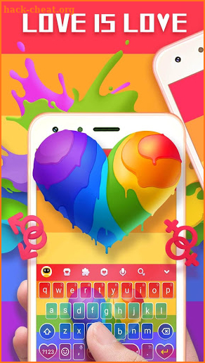 Love is Love Keyboard Theme with Emoji and GIF🌈❤️ screenshot