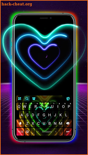 Love LED Neon Keyboard Background screenshot