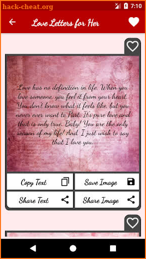 Love Letters & Love Messages - Share Flirty Texts screenshot