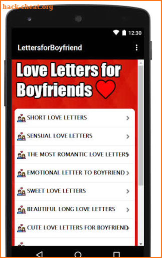 LOVE LETTERS FOR BOYFRIEND screenshot