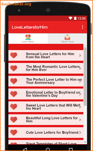 Love Letters for Him screenshot