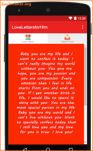 Love Letters for Him screenshot