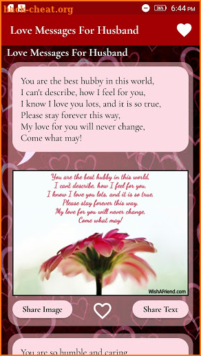 Love Messages For Husband - Romantic Images screenshot