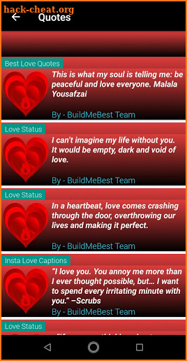 Love Quotes - Valentines Day Crush Romantic Status screenshot