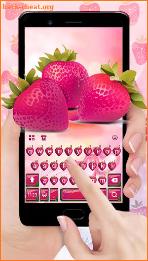 Love Red Stawberry Keyboard Theme screenshot