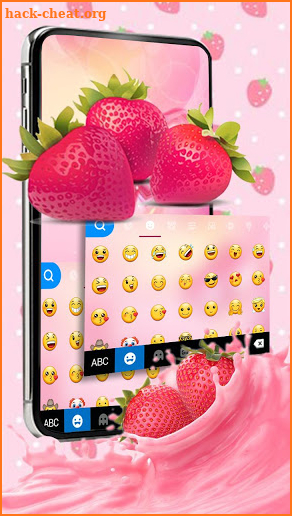 Love Red Stawberry Keyboard Theme screenshot
