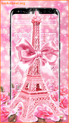 Love Rose Eiffel Tower Theme screenshot