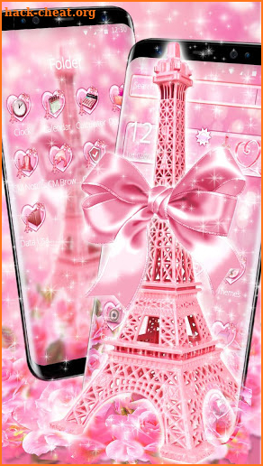 Love Rose Eiffel Tower Theme screenshot