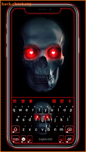 Love Skull Keyboard Background screenshot