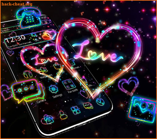 Love Sparkle Heart Theme screenshot