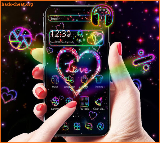 Love Sparkle Heart Theme screenshot