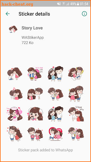 Love Sticker Packs For WhatsApp - WAStickerApps screenshot