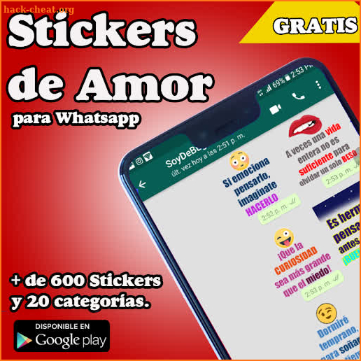 Love Stickers in Spanish Whatsapp WAStickerApps screenshot