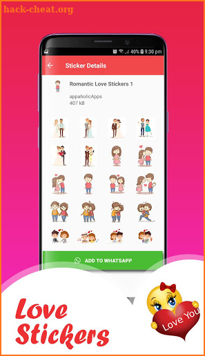 Love Stickers Pack for WhatsApp - (WAStickerApps) screenshot