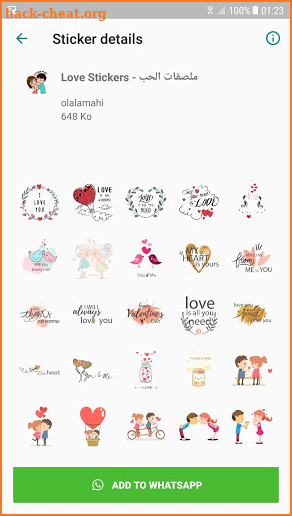Love Stickers - WAStickerApps screenshot