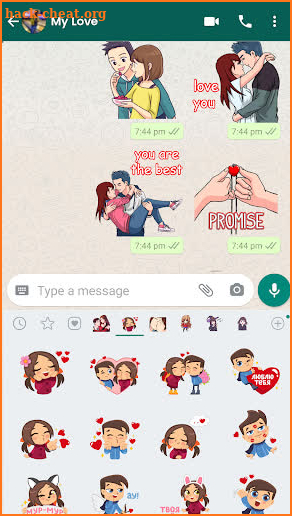 Love Stickers WAStickerapps - Love Story Stickers screenshot