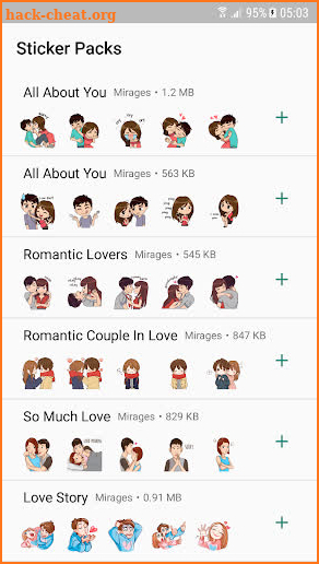 Love Story Sticker Packs - WAStickerApps screenshot