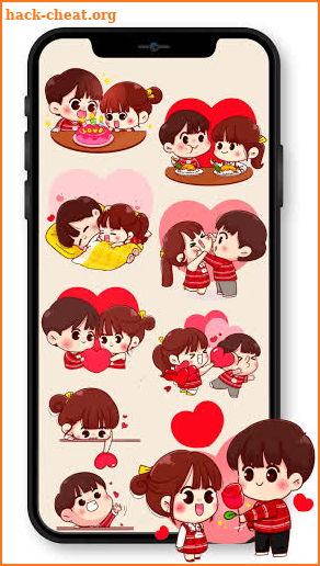 Love Story Stickers Cute Couple Fight, Hug, Kiss screenshot