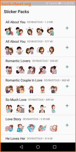 Love Story Stickers (WAStickerApps) screenshot