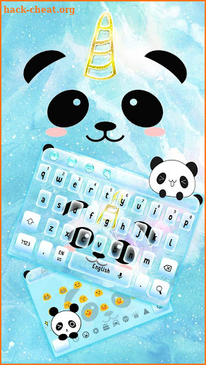 Love Unicorn Panda Keyboard screenshot