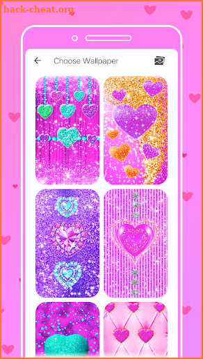 Love Wallpaper-Glitter- Hearts screenshot