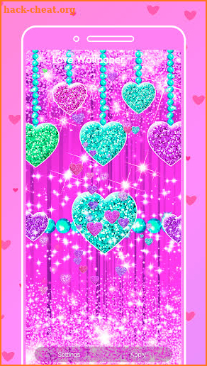 Love Wallpaper-Glitter- Hearts screenshot