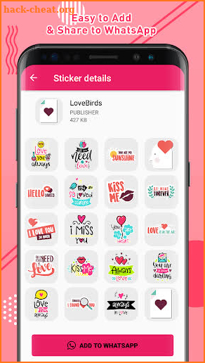 Love WAStickerApps: Love Stickers For WhatsApp screenshot