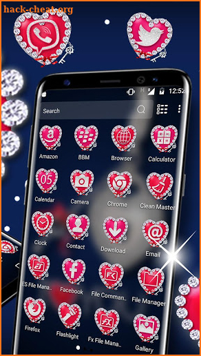 Love You Diamond Launcher Theme screenshot