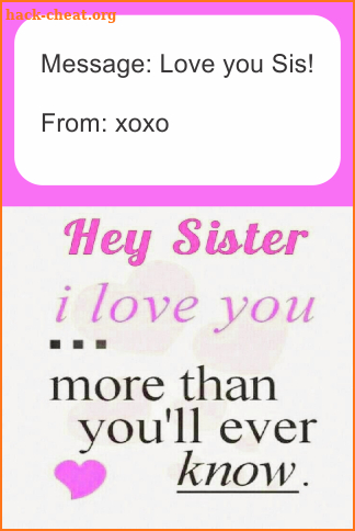 Love You Sister Wishes screenshot
