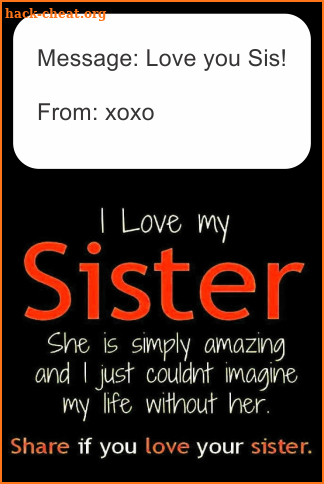 Love You Sister Wishes screenshot