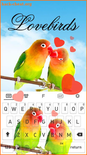 Lovebird Animated Keyboard screenshot