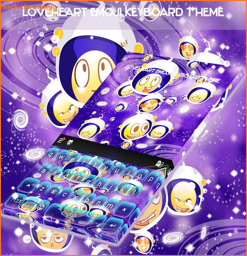 Loveheart Emoji Keyboard Theme screenshot