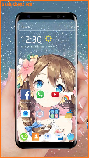 Lovely Anime Girl LIve Wallpaper screenshot