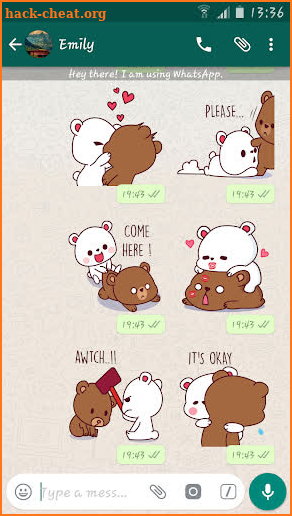 Lovely Bears Stickers For Whatsapp - WASticker screenshot