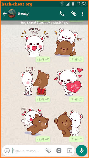 Lovely Bears Stickers For Whatsapp - WASticker screenshot