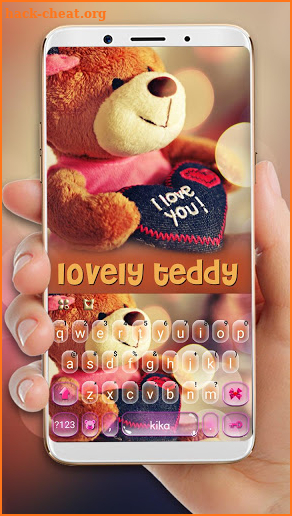 Lovely Brown Teddy Keyboard Theme screenshot