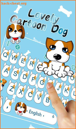Lovely Cartoon Dog Keyboard Theme screenshot