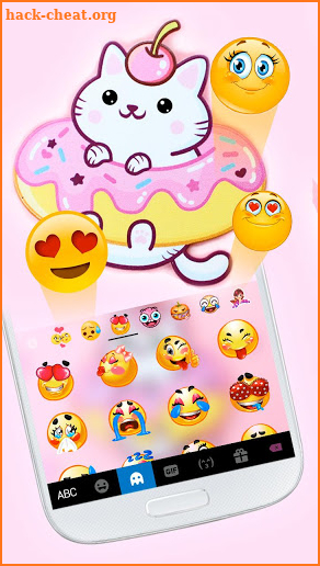 Lovely Cat Donuts Keyboard Theme screenshot